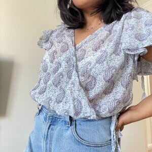 MOULINETTE SOEURS vêtements Cotton/Silk Parisian Blouse (sz 2)